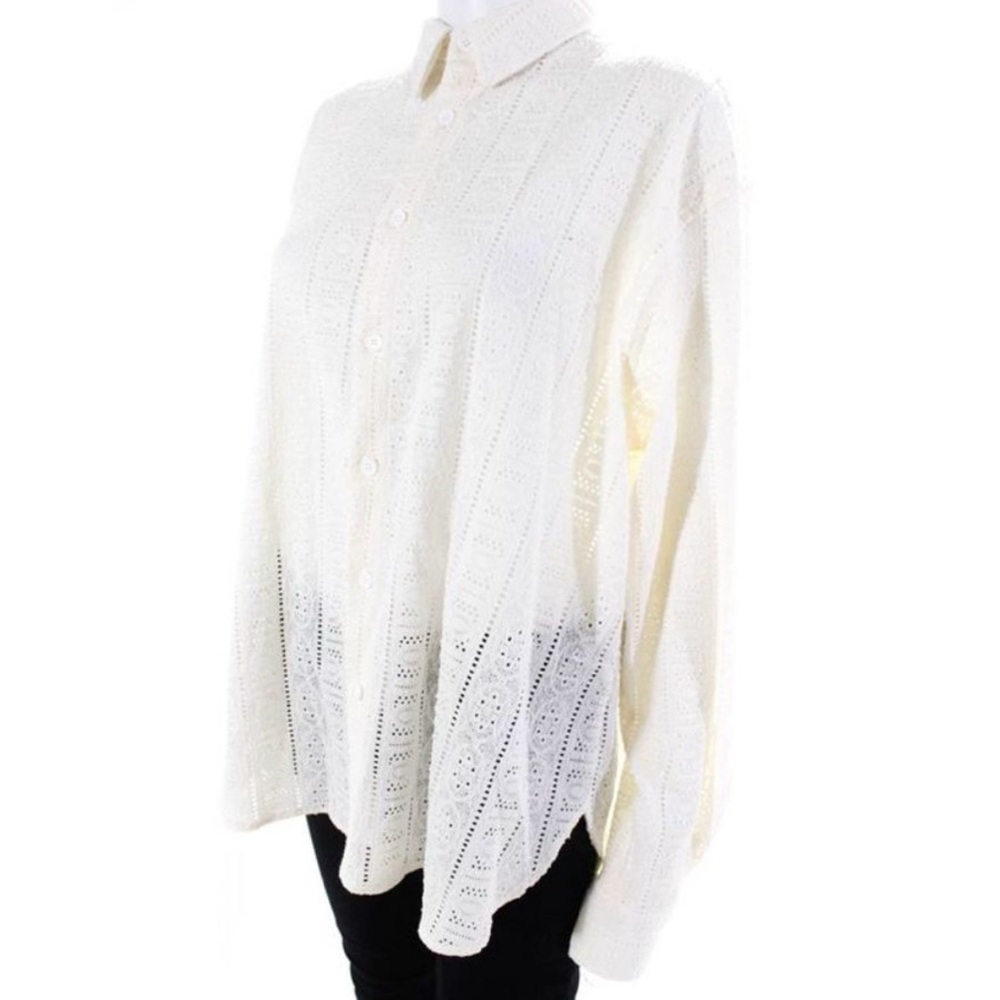 Malenkii Pointelle Cream Women's Blouse